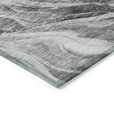 Machine Washable Indoor/ Outdoor Chantille Moden Waves Rug
