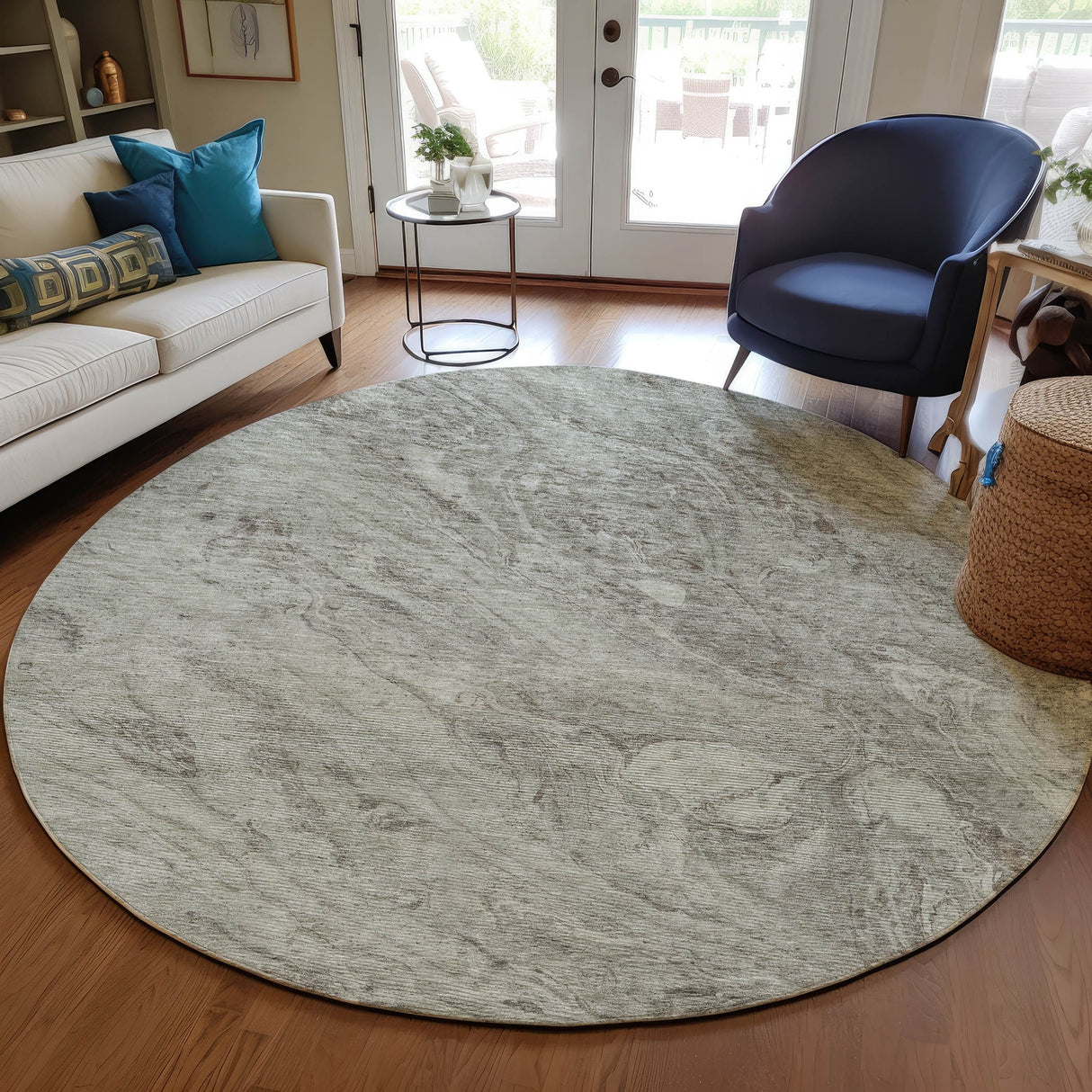 Machine Washable Indoor/ Outdoor Chantille Modern Abstract Rug