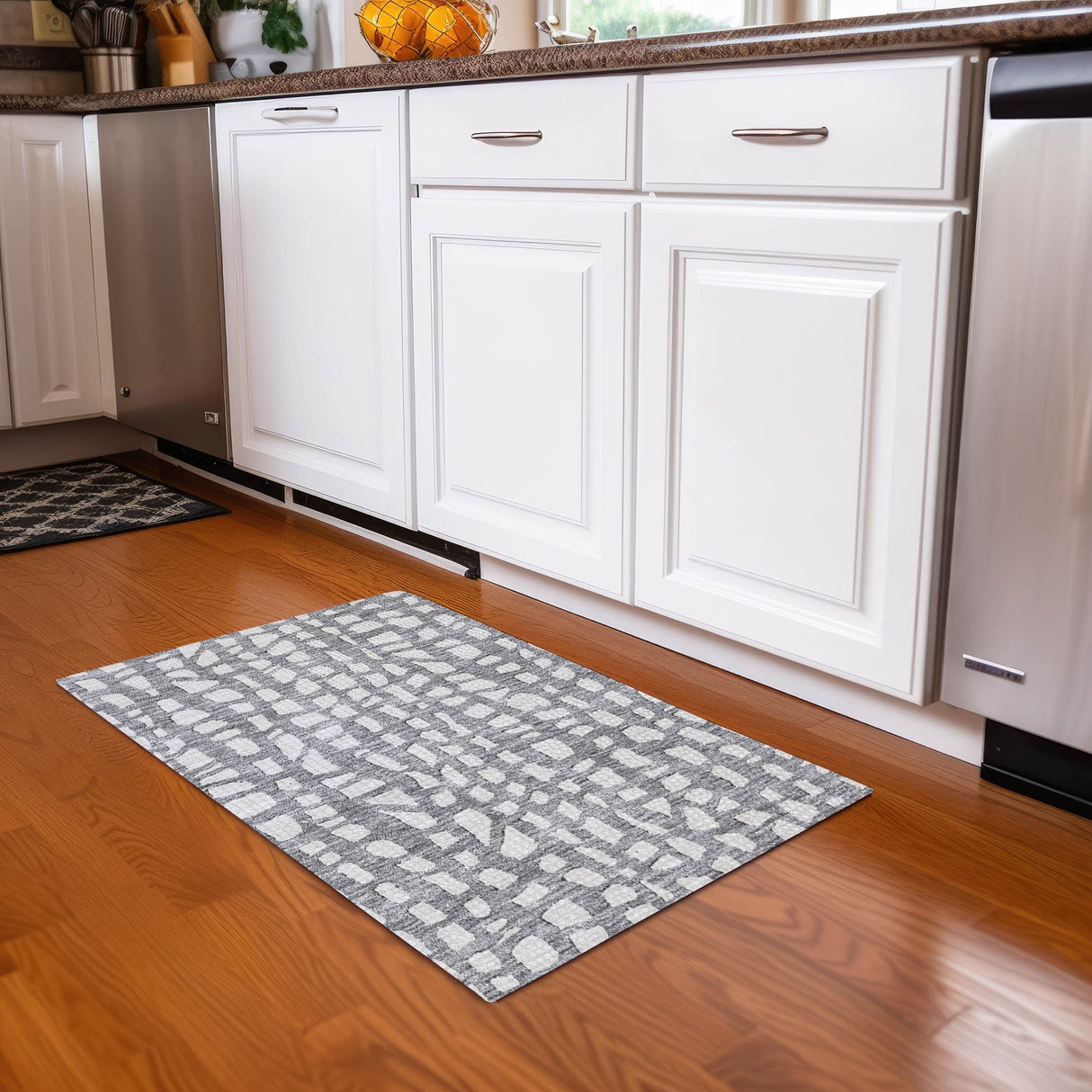Machine Washable Indoor/ Outdoor Chantille Modern Abstract Rug