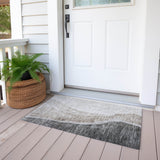 Machine Washable Indoor/ Outdoor Chantille Modern Abstract Rug
