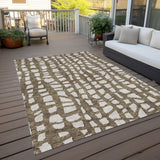 Machine Washable Indoor/ Outdoor Chantille Modern Abstract Rug