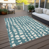 Machine Washable Indoor/ Outdoor Chantille Modern Abstract Rug