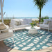 Machine Washable Indoor/ Outdoor Chantille Modern Abstract Rug