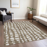 Machine Washable Indoor/ Outdoor Chantille Modern Abstract Rug
