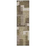 Machine Washable Indoor/ Outdoor Chantille Modern Blocks Rug