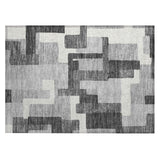 Machine Washable Indoor/ Outdoor Chantille Modern Blocks Rug