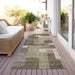 Machine Washable Indoor/ Outdoor Chantille Modern Blocks Rug