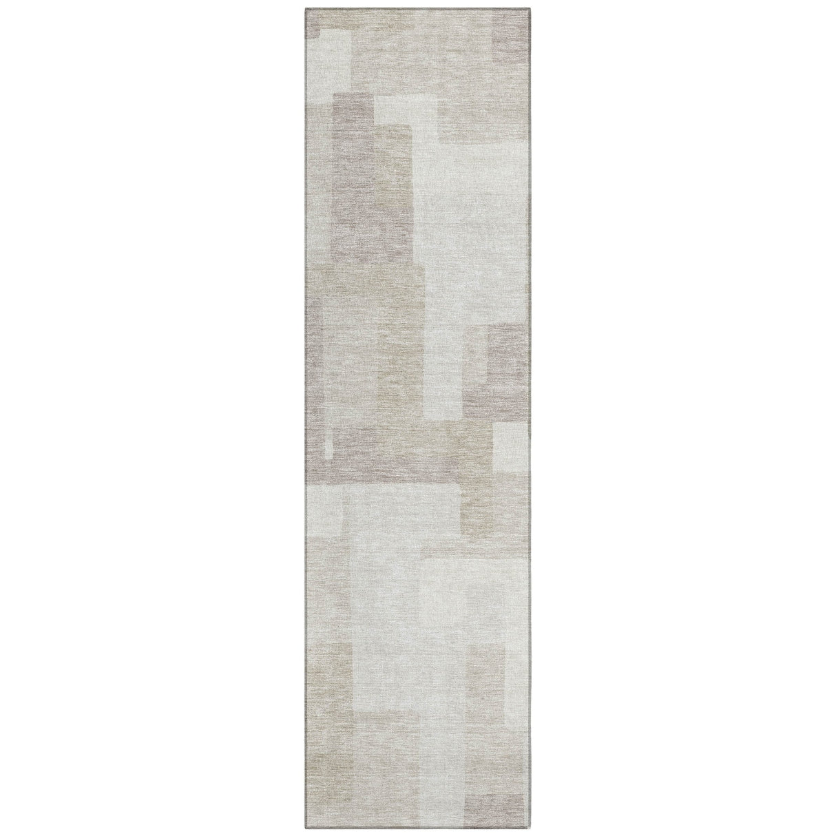 Machine Washable Indoor/ Outdoor Chantille Modern Blocks Rug