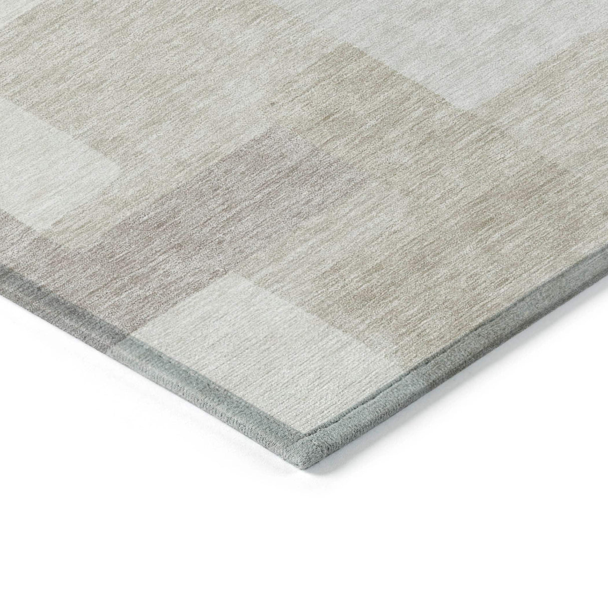 Machine Washable Indoor/ Outdoor Chantille Modern Blocks Rug