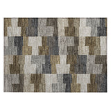 Machine Washable Indoor/ Outdoor Chantille Modern Blocks Rug