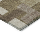 Machine Washable Indoor/ Outdoor Chantille Modern Blocks Rug