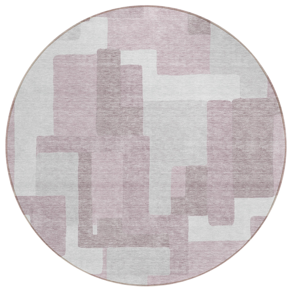 Machine Washable Indoor/ Outdoor Chantille Modern Blocks Rug