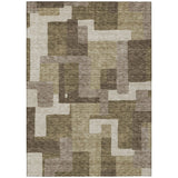 Machine Washable Indoor/ Outdoor Chantille Modern Blocks Rug