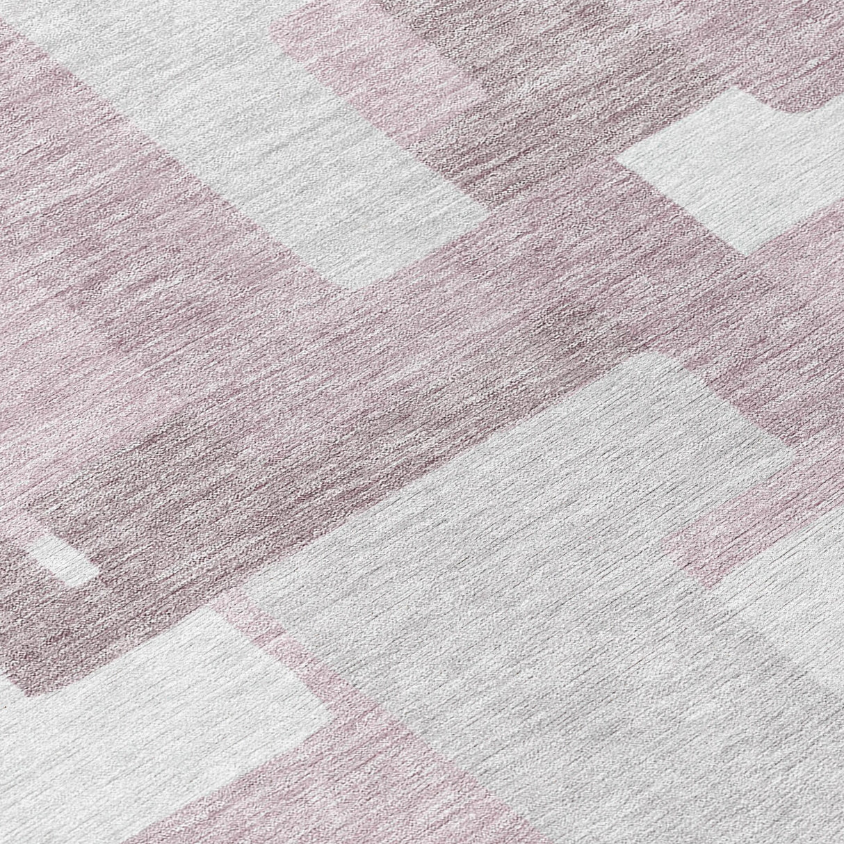Machine Washable Indoor/ Outdoor Chantille Modern Blocks Rug