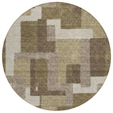 Machine Washable Indoor/ Outdoor Chantille Modern Blocks Rug