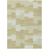 Machine Washable Indoor/ Outdoor Chantille Modern Blocks Rug