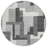 Machine Washable Indoor/ Outdoor Chantille Modern Blocks Rug