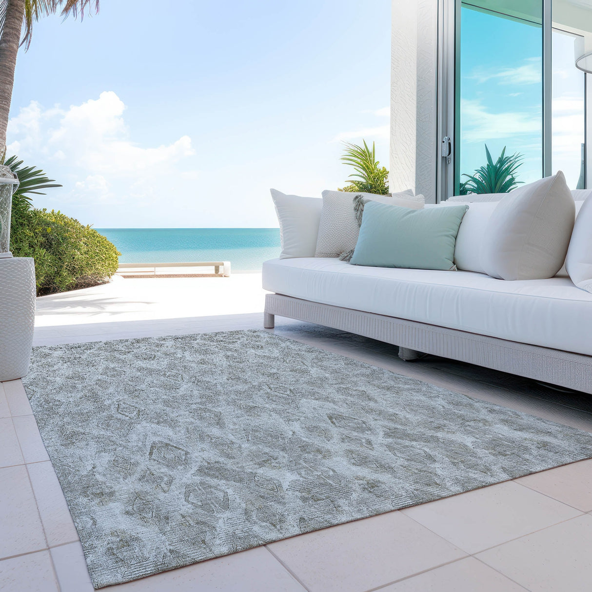 Machine Washable Indoor/ Outdoor Chantille Modern Boho Rug
