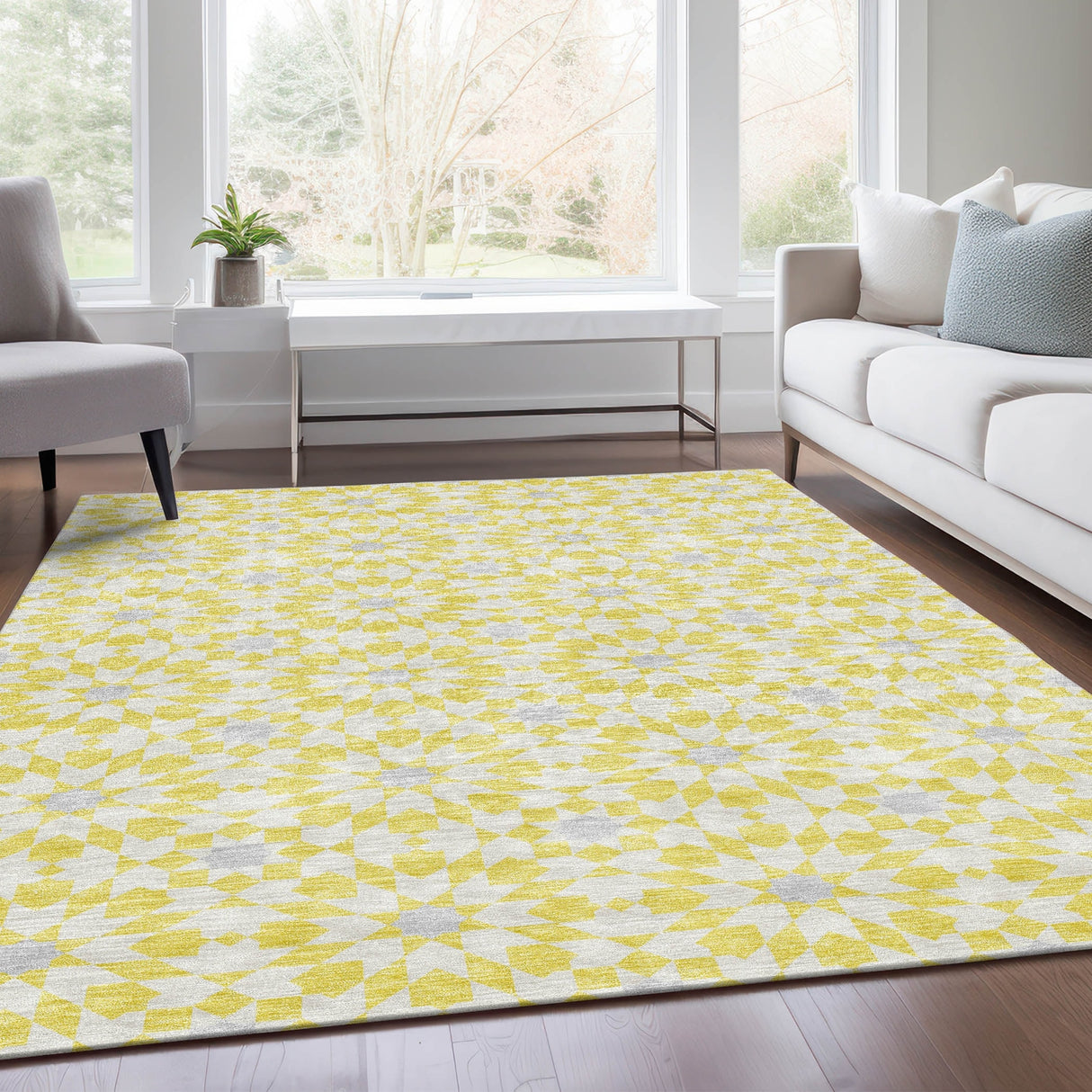 Machine Washable Indoor/ Outdoor Chantille Modern Boho Rug