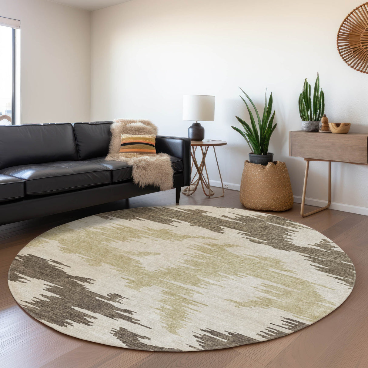 Machine Washable Indoor/ Outdoor Chantille Modern Boho Rug