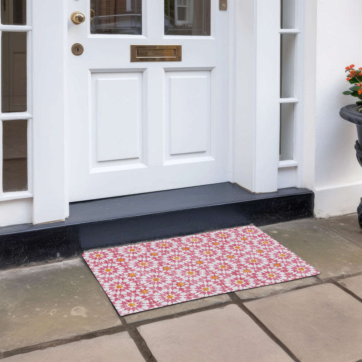 Machine Washable Indoor/ Outdoor Chantille Modern Boho Rug