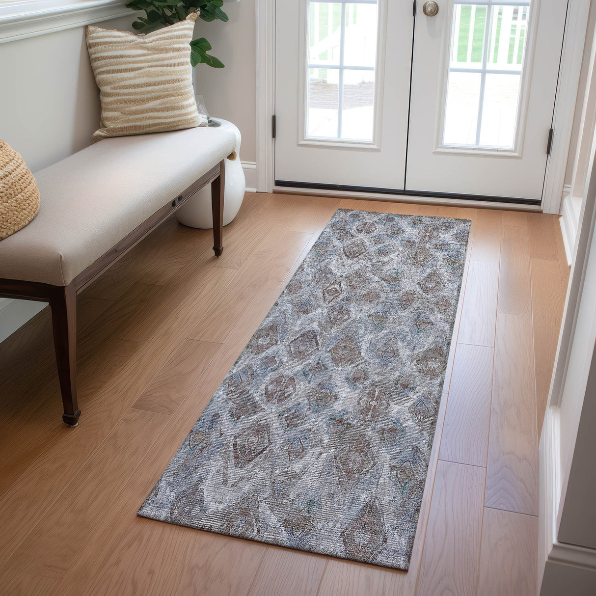 Machine Washable Indoor/ Outdoor Chantille Modern Boho Rug