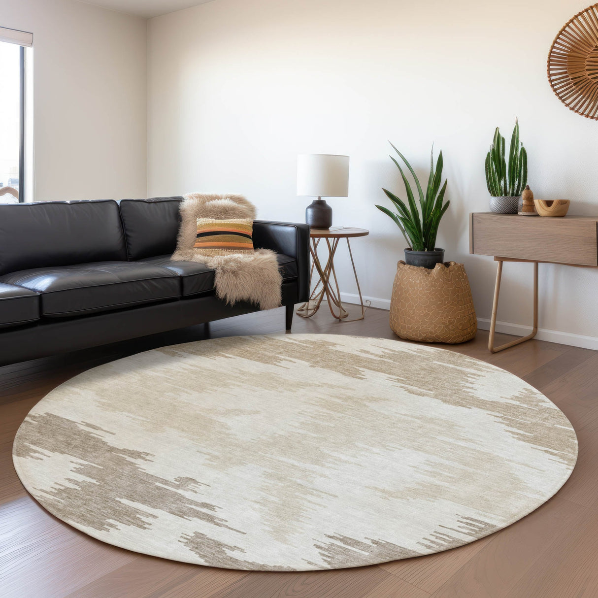 Machine Washable Indoor/ Outdoor Chantille Modern Boho Rug