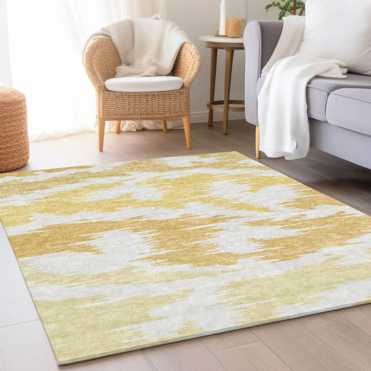 Machine Washable Indoor/ Outdoor Chantille Modern Boho Rug