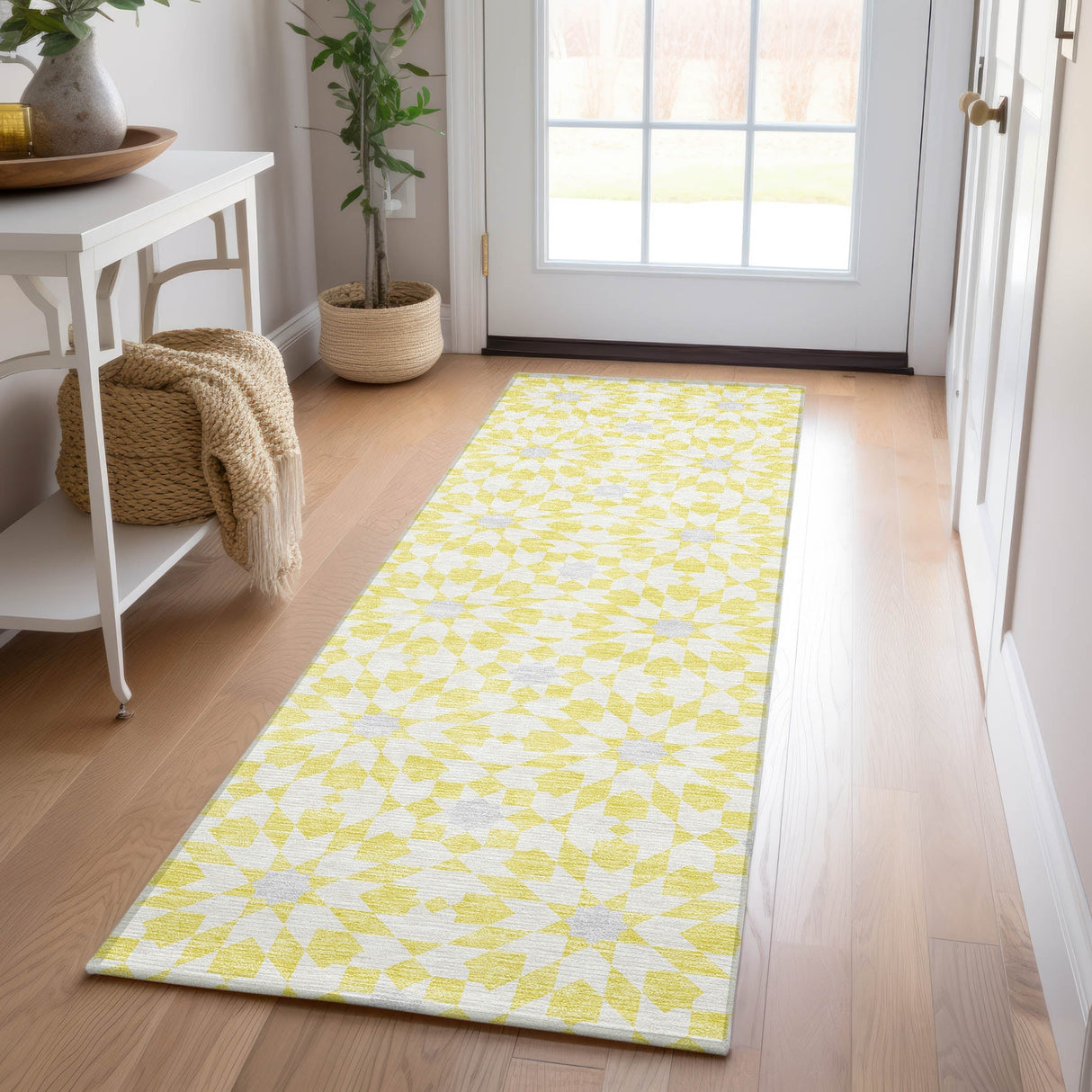 Machine Washable Indoor/ Outdoor Chantille Modern Boho Rug