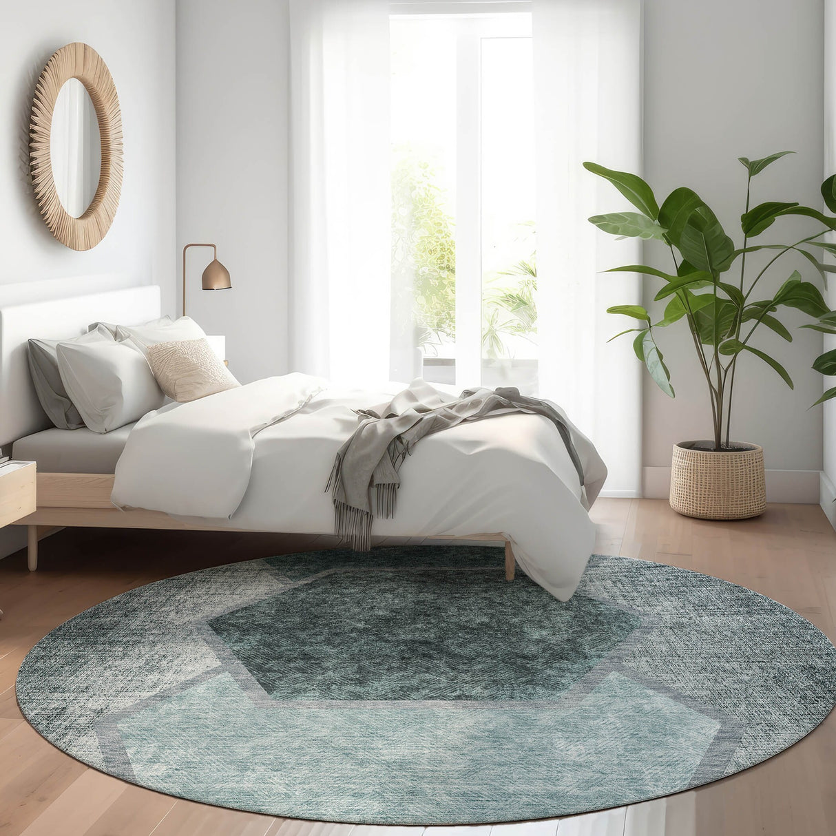 Machine Washable Indoor/ Outdoor Chantille Modern Boho Rug