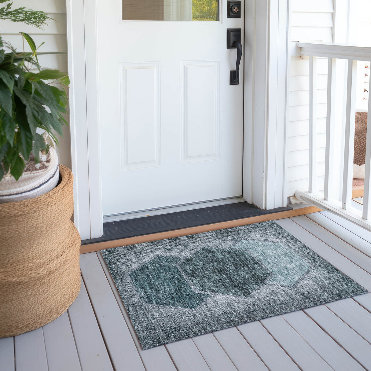 Machine Washable Indoor/ Outdoor Chantille Modern Boho Rug
