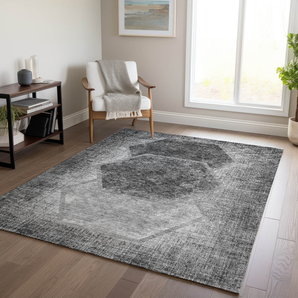Machine Washable Indoor/ Outdoor Chantille Modern Boho Rug