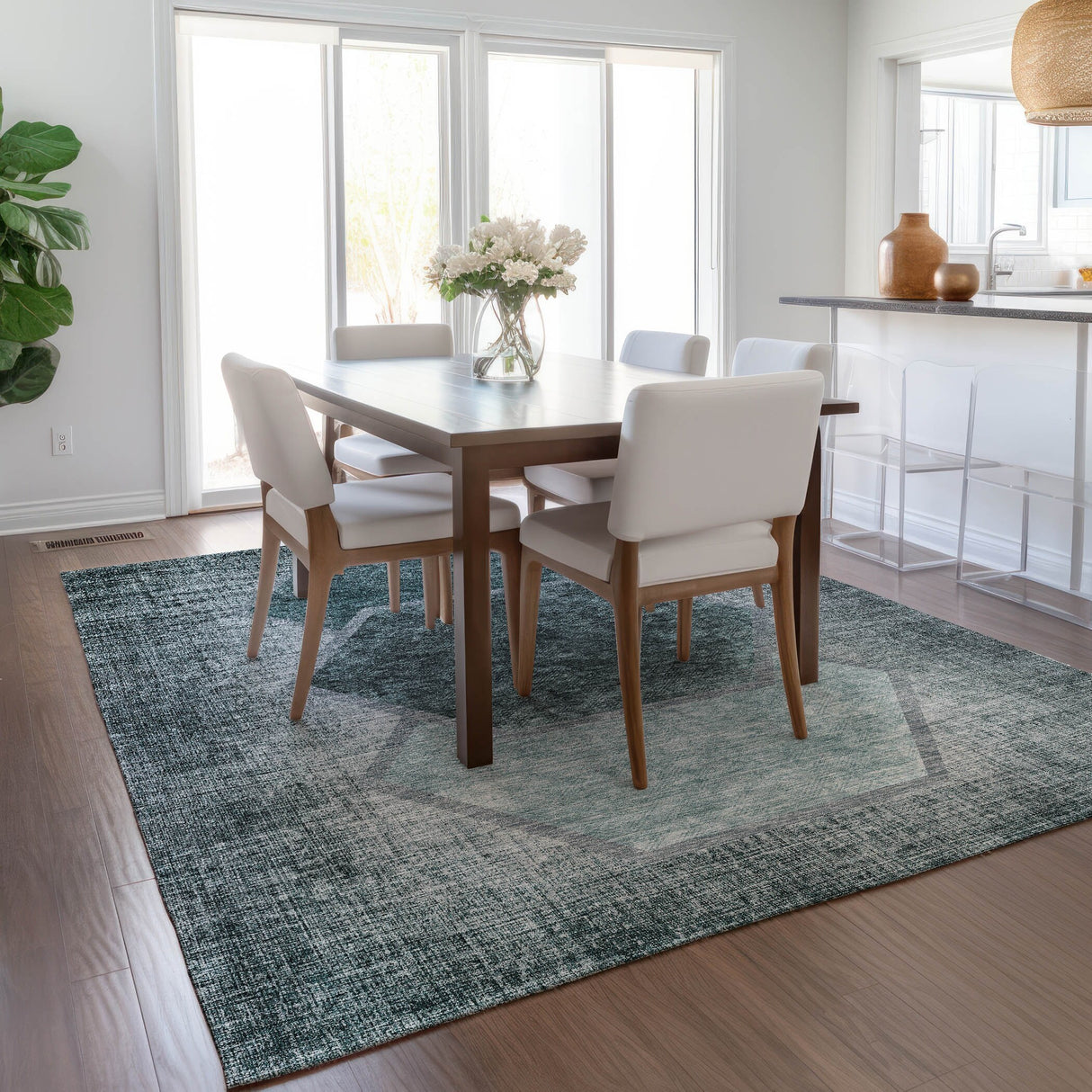 Machine Washable Indoor/ Outdoor Chantille Modern Boho Rug