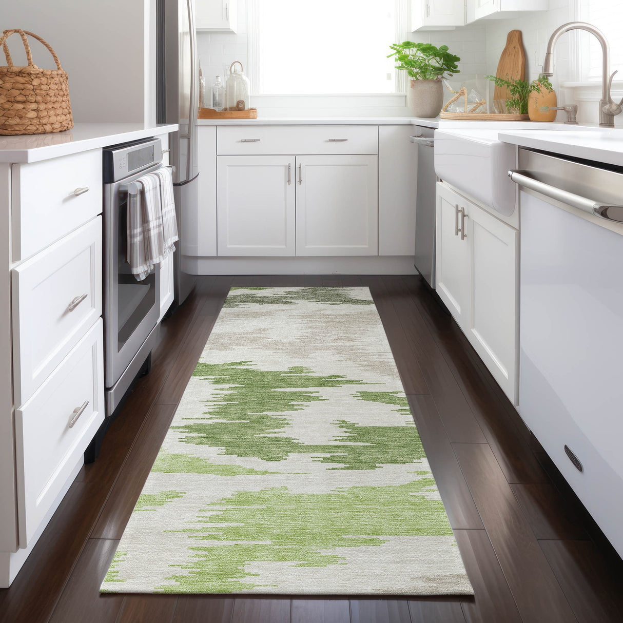 Machine Washable Indoor/ Outdoor Chantille Modern Boho Rug