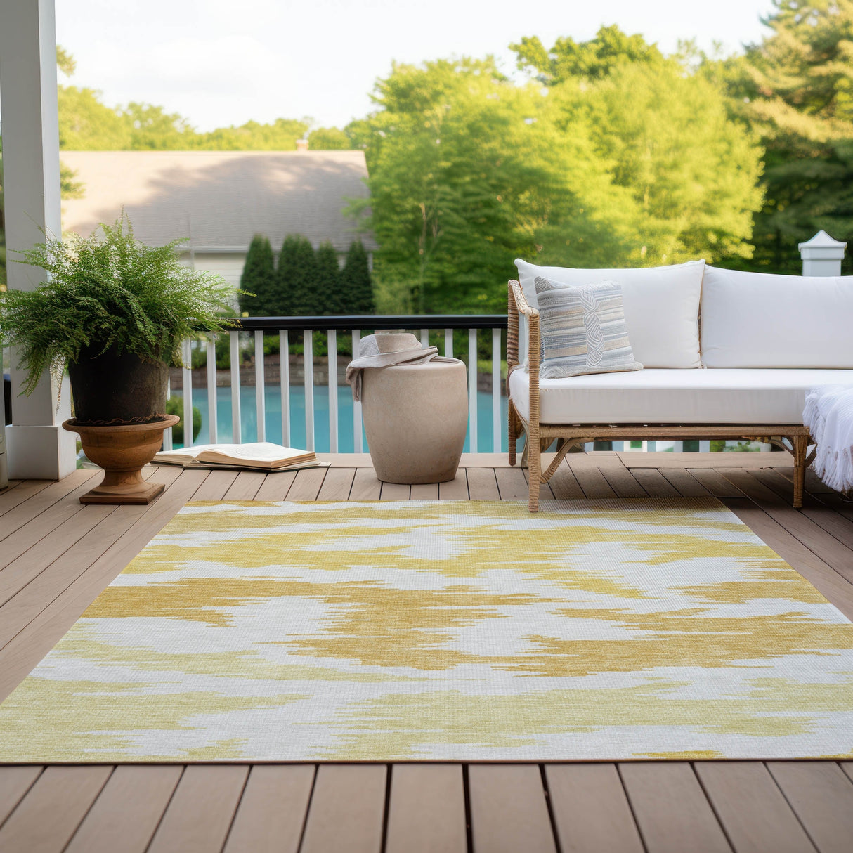 Machine Washable Indoor/ Outdoor Chantille Modern Boho Rug