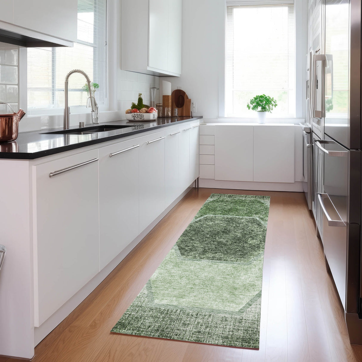 Machine Washable Indoor/ Outdoor Chantille Modern Boho Rug