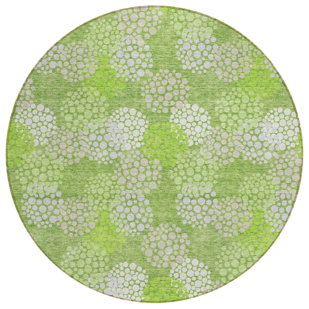 Machine Washable Indoor/ Outdoor Chantille Modern Bubbles Rug