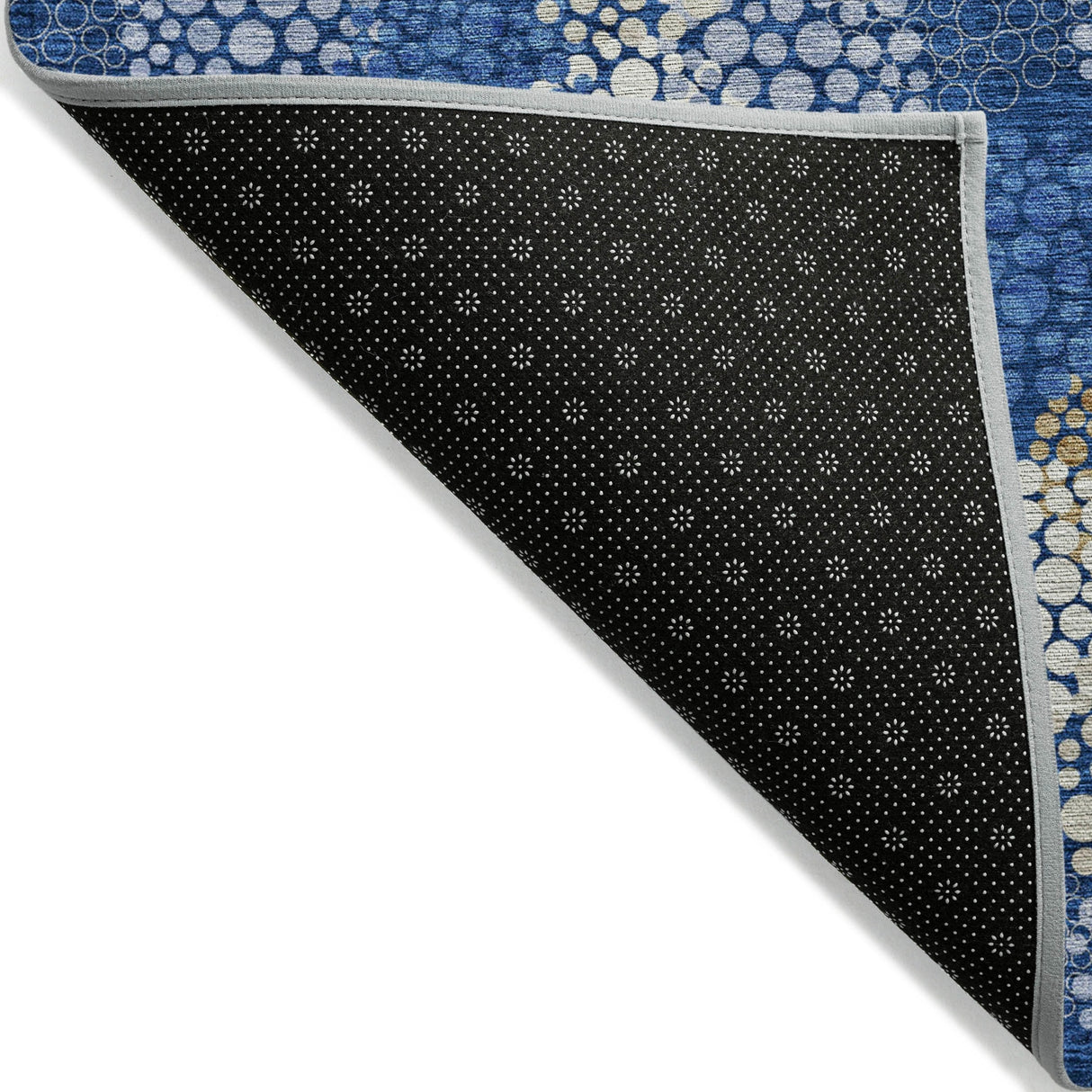 Machine Washable Indoor/ Outdoor Chantille Modern Bubbles Rug