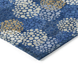 Machine Washable Indoor/ Outdoor Chantille Modern Bubbles Rug