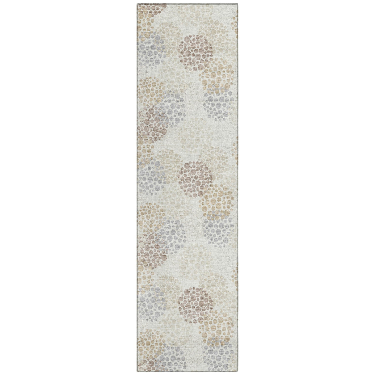 Machine Washable Indoor/ Outdoor Chantille Modern Bubbles Rug