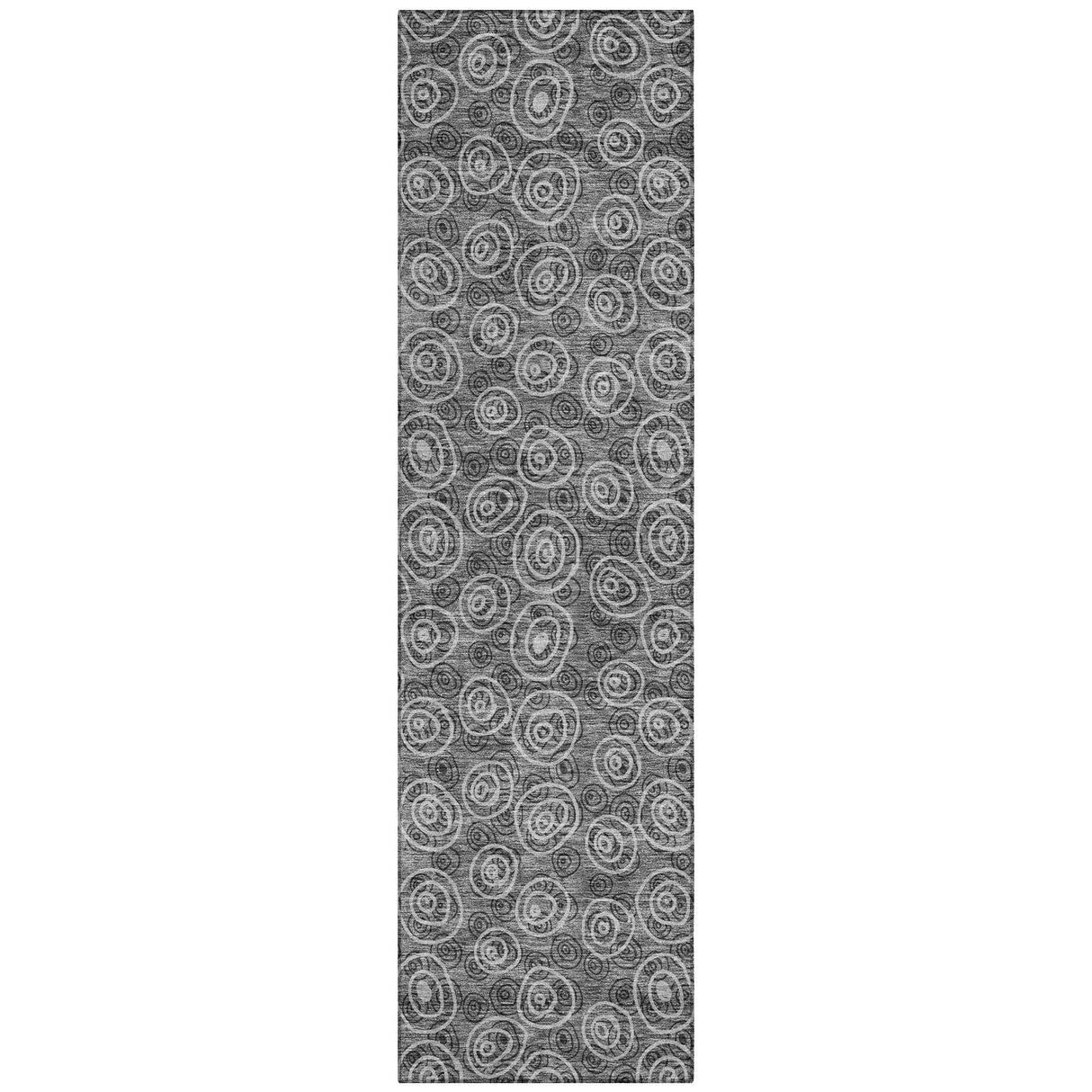 Machine Washable Indoor/ Outdoor Chantille Modern Bubbles Rug
