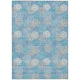 Machine Washable Indoor/ Outdoor Chantille Modern Bubbles Rug