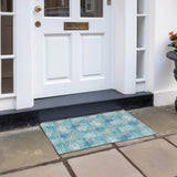 Machine Washable Indoor/ Outdoor Chantille Modern Bubbles Rug