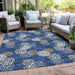 Machine Washable Indoor/ Outdoor Chantille Modern Bubbles Rug