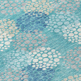 Machine Washable Indoor/ Outdoor Chantille Modern Bubbles Rug