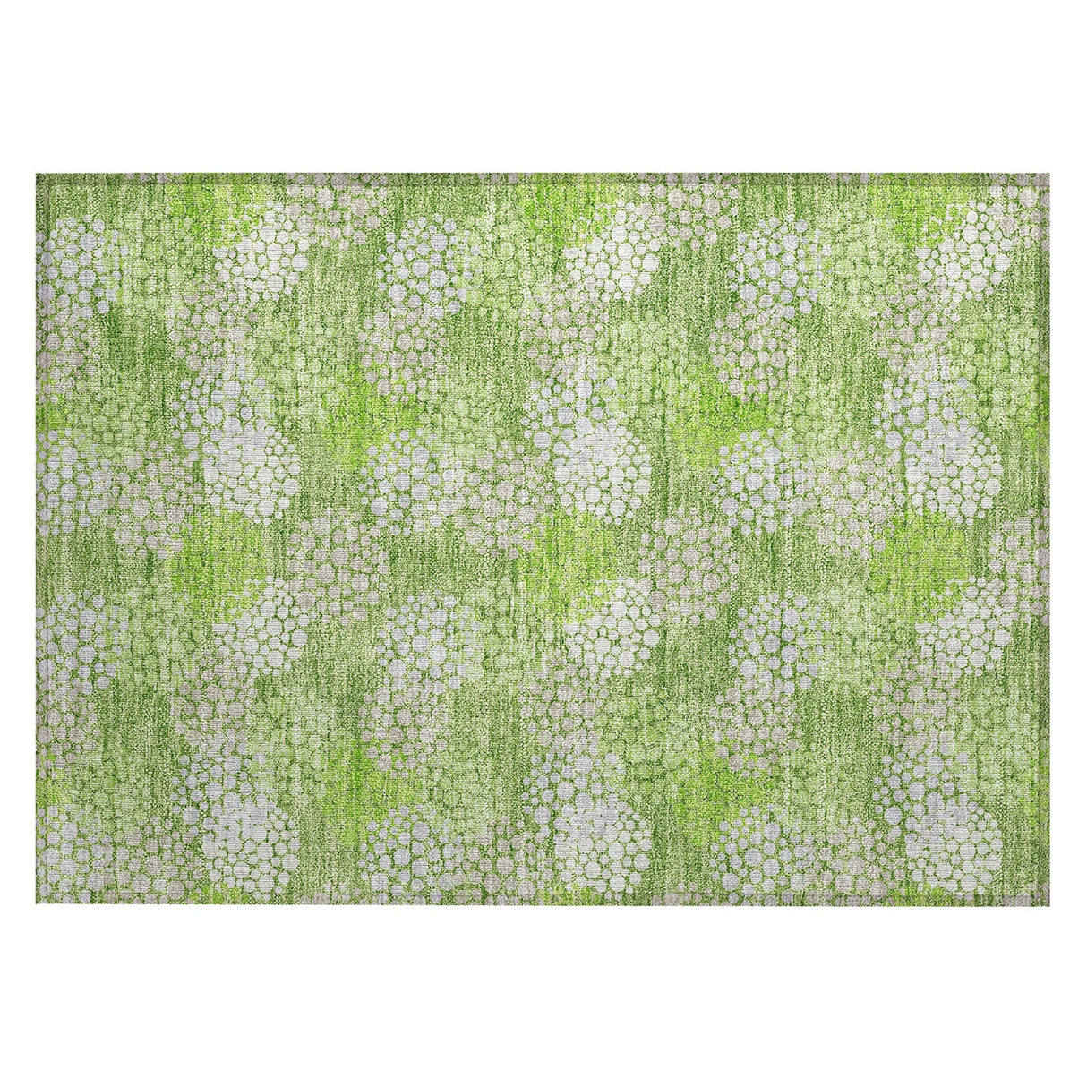 Machine Washable Indoor/ Outdoor Chantille Modern Bubbles Rug