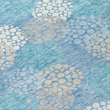 Machine Washable Indoor/ Outdoor Chantille Modern Bubbles Rug