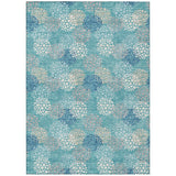Machine Washable Indoor/ Outdoor Chantille Modern Bubbles Rug