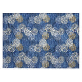 Machine Washable Indoor/ Outdoor Chantille Modern Bubbles Rug