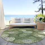 Machine Washable Indoor/ Outdoor Chantille Modern Bubbles Rug